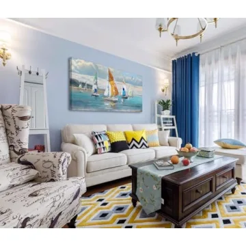 Vibrant Ardemy Blue Coastal Wall Art Perfect for Home Decor