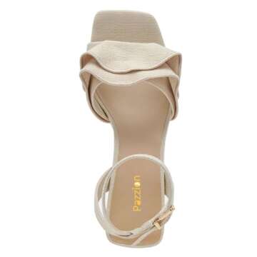 Pazzion Women's Platform Chunky Heels Sandals for Style