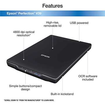 Epson Perfection Photo Scanner V39 - High-Resolution Memory Preservation