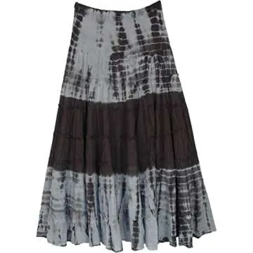 Sundro Women's Heart Print High Waisted Bohemian Midi Skirt A-Line Bodycon Long Pencil Skirt Streetwear Valentines Day Gifts, 03 Black