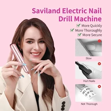 Saviland Electric Nail Drill for Perfect Home Manicure