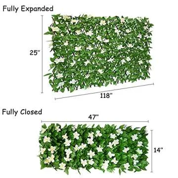 GLANT Adjustable Faux Ivy Privacy Screen for Outdoors