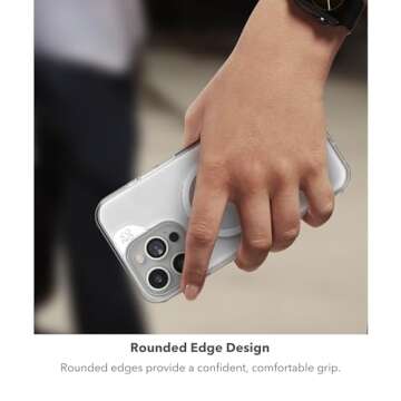 ZAGG Crystal Palace Snap iPhone 15 Pro Max Clear Phone Case w/Built-in Kickstand - Drop Protection (13ft/4m), Durable Graphene, Anti-Yellowing, and Scratch-Resistant MagSafe Phone Case