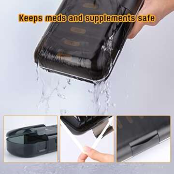 LIUDOC Pill Organizer 3 Times a Day - Ideal for Tablets & Travel