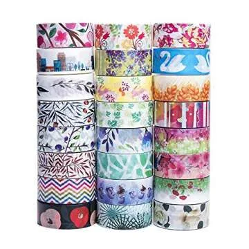 Hwook 48 Rolls Washi Tape Set for Creative Crafts