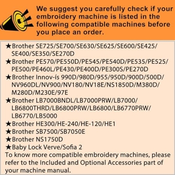 New brothread 3 in 1 Embroidery Machine Hoop Set