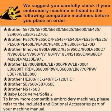 New brothread 3 in 1 Embroidery Machine Hoop Set