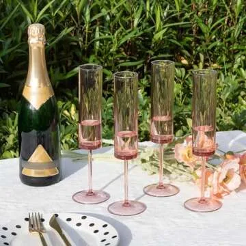 12 Pieces Pink Champagne Flutes 6 OZ Acrylic Reusable Wedding Toasting Glasses Stemmed Coupes Square Champagne Glasses Rose Bride Wine Glasses For Party Birthday Christmas Anniversary Wedding