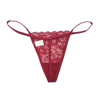Vision 6 Pack Floral Lace G-String Panties for Women