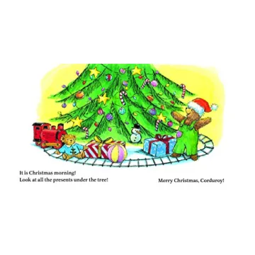 Merry Christmas Corduroy Bear Gift Set for Children