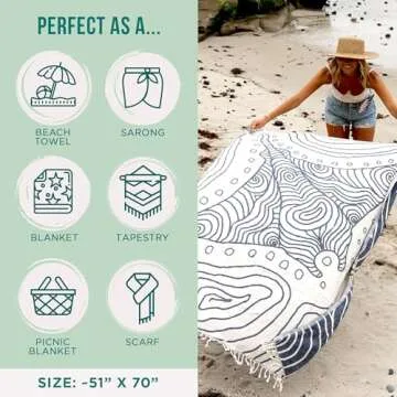 Eco-Friendly Sand Cloud Beach Towel - Chic & Versatile