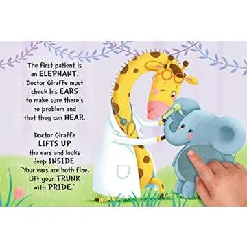Checkup with Doctor Giraffe Sensory Board Book for Toddlers
