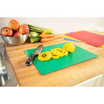 Professional Kitchen Cutting Mats - Flexible 4 Color Set
