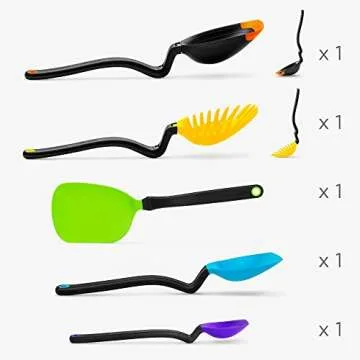Dreamfarm Best Kitchen Utensils Set | Non-Stick Silicone Tools | Multi-Color