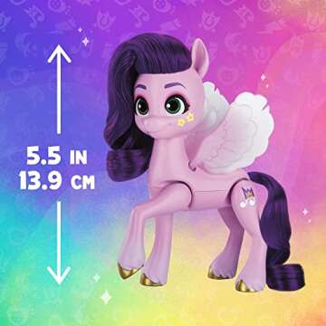 My Little Pony Toys Princess Pipp Petals Style of The Day, 5-Inch Hair Styling Dolls, Toys for 5 Year Old Girls and Boys