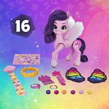 My Little Pony Toys Princess Pipp Petals Style of The Day, 5-Inch Hair Styling Dolls, Toys for 5 Year Old Girls and Boys