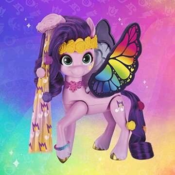 My Little Pony Toys Princess Pipp Petals Style of The Day, 5-Inch Hair Styling Dolls, Toys for 5 Year Old Girls and Boys