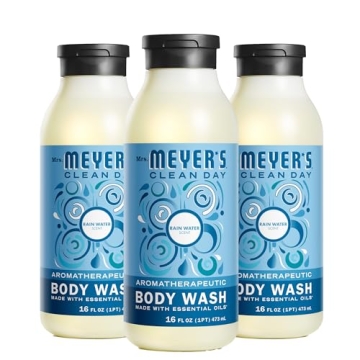 MRS. MEYER'S CLEAN DAY Moisturizing Body Wash - Eco-Friendly Rain Water Body Wash, 3 pack 16 oz