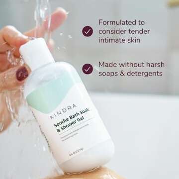 Kindra Soothe Soak - Hydrating Vulva Feminine Wash - pH Balance Intimate Cleanser for Itchy Dry Sens...