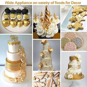 Jelife Edible Gold Luster Dust - 5 Grams Food Grade Cake Dust Shimmer Powdered, Flavorless Metallic Powder Food Coloring for Cake Decorating, Chocolates, Fondant, Drinks, Painting & More, Vegan