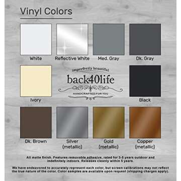 Back40life - House Number Door Decal (E-002a)