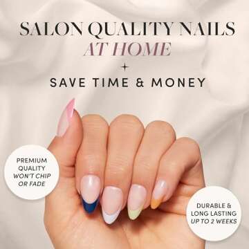 Glamnetic Press On Nails - Very Berry | Glossy, Semi-Transparent, Short Almond Nails, Reusable | 15 Sizes - 30 Nail Kit with Glue