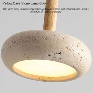JIANTLAIUS Wabi Sabi Natural Stone Pendant Lamp