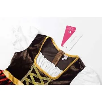 ReliBeauty Girls Pirate Dress Sea Buccaneer Costume, 6-7/130