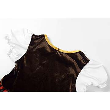 ReliBeauty Girls Pirate Dress Sea Buccaneer Costume, 6-7/130