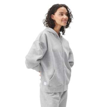 Florence By Mills Women's Oversized Zip Hoodie for Comfort