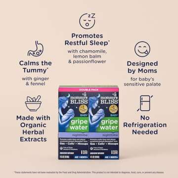 Mommy's Bliss Gripe Water Night Time, Safe Gas Relief for Infants