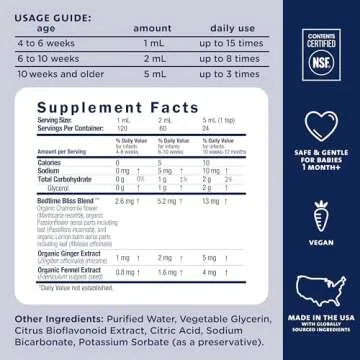 Mommy's Bliss Gripe Water Night Time, Safe Gas Relief for Infants