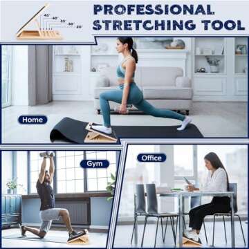Portable Wooden Slant Board for Calf Stretching Equipment