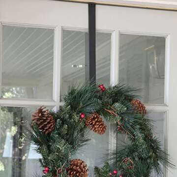 Haute Decor Adjustable Wreath Hanger - 2 Pack Stylish Hooks