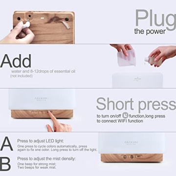 ASAKUKI Smart WiFi Essential Oil Diffuser