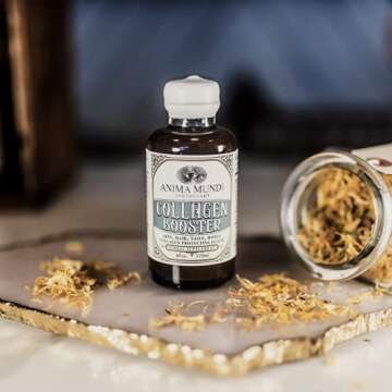 Anima Mundi Apothecary Plant Based Collagen Booster Elixir - Vegan Beauty Supplement for Skin, Hair and Nails - Herbal Liquid with Fo Ti, Nettle (4oz / 118ml)