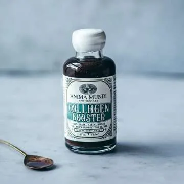 Anima Mundi Apothecary Plant Based Collagen Booster Elixir - Vegan Beauty Supplement for Skin, Hair and Nails - Herbal Liquid with Fo Ti, Nettle (4oz / 118ml)