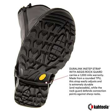 Kahtoola NAVAgaiter Tall GTX Gaiters I Waterproof Gore-TEX Boot Protection for Mountaineering, Hunting, Off-Trail Hiking in Mud, Snow & Ice - Dark Gray | Black - Medium