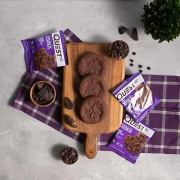 Quest Nutrition Double Chocolate Chip Protein Cookie, High Protein, Low Carb, 12 Count