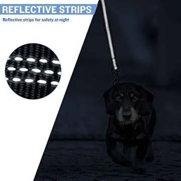 PuppyDoggy Dog Leash for Large Medium Dogs 6Ft x 1" Reflective Stitching Large Leash with 2 Traffic Padded Handles Dog Lead Rope Pet Leash for Running Walking Training (Green 1 Pack)