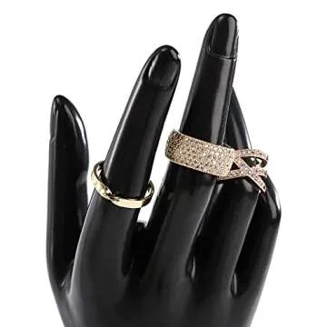 Okllen 4 Pack Female Mannequin Hand, Hand Ring Display Stand Jewelry Organizer Bracelet Bangle Necklace Holder for Hand Chain, Finger Ring, Glove, White & Black, Right Hands