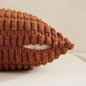Fancy Homi Rust Decorative Pillow Covers for Home Decor
