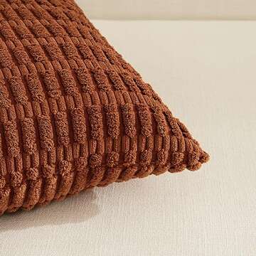 Fancy Homi Rust Decorative Pillow Covers for Home Decor