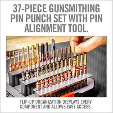 Real Avid Punch Set, Gunsmithing Tool Kit with Roll Pin Punch Set, Flat Tip Metal Punch Set, Brass P...