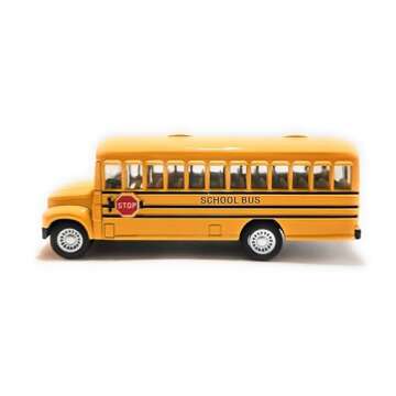KiNSMART KiNSFUN Yellow School Bus 5" Die Cast Metal Model Toy Car – Perfect for Collectors and Ki...