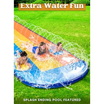 Sloosh 18ft Triple Water Slide for Backyard Summer Fun