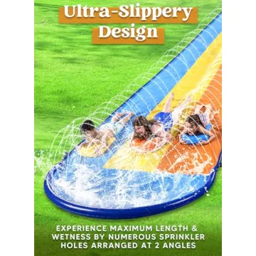 Sloosh 18ft Triple Water Slide for Backyard Summer Fun