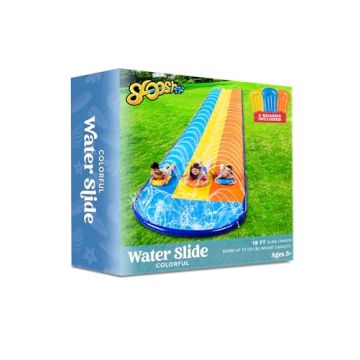 Sloosh 18ft Triple Water Slide for Backyard Summer Fun
