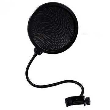 HDE Pop Filter for Mic, Microphone Filters Noise Reduction Mesh Shield Screen