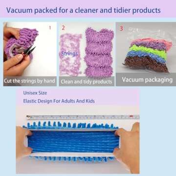 Keeytaa 10 Pcs (5 Pairs) Mop Slippers,Mop Shoes,Dust Duster, Mop Socks for Women Men Kids Foot, Microfiber Dust Hair Cleaners | Reusable | Washable | Dry The Floors for House Office Bathroom Kitchen